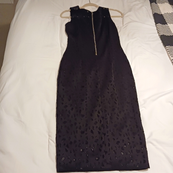 NWT Women's H&M size Small S midi dress black over lining - Picture 2 of 6